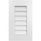 Ekena Millwork Vertical Surface Mount PVC Gable Vent: Non-Functional, w/ 3-1/2"W x 1"P Standard Frame, 14"W x 24"H GVPVE14X2401SN - alternate 1